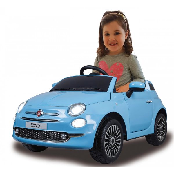 Coche Infantil eléctrico Fiat 500 azul 12V