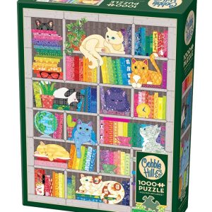 Puzzle Cobble Hill Rainbow Cat Quilt 1000 piezas