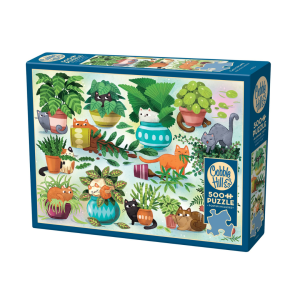Puzzle Cobble Hill Cats vs. Plants | 500 Piezas